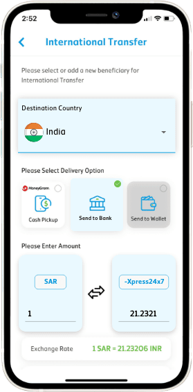 International Transfer In Mobily Pay App 3